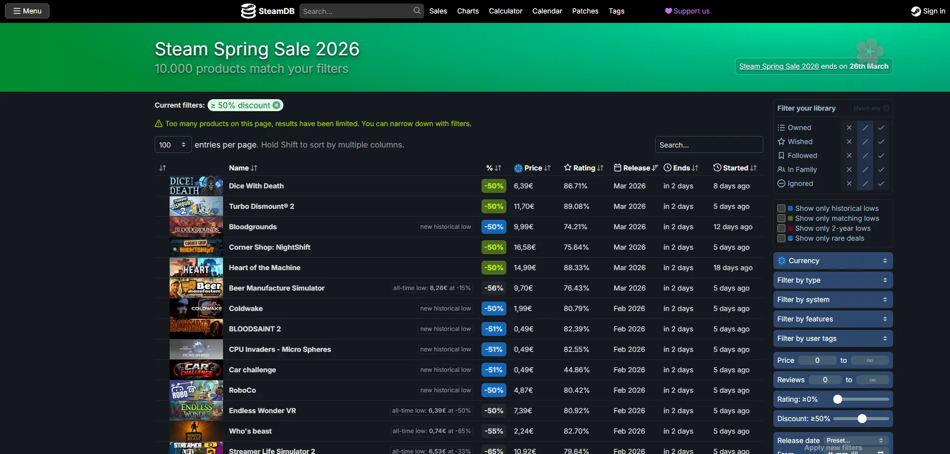 SteamDB Sales Tracker