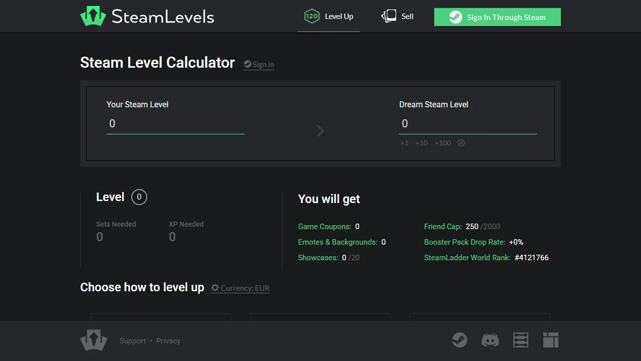 SteamLevels
