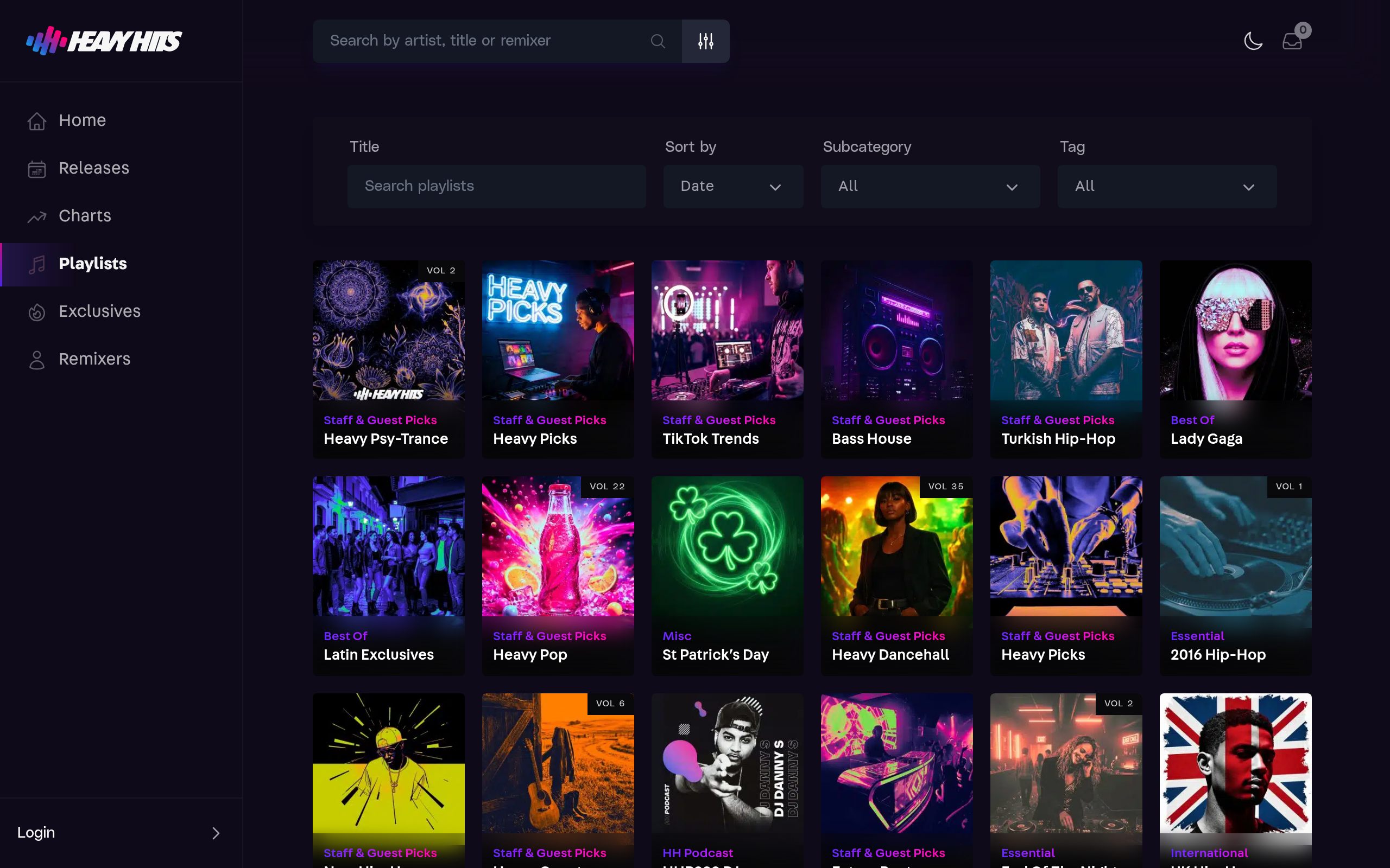 Heavy Hits – Playlists