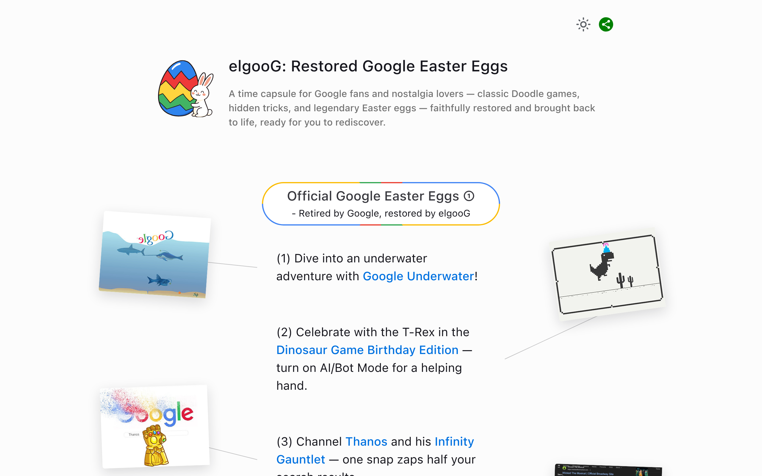 ElgooG - Google Mirror & Easter Eggs Collection