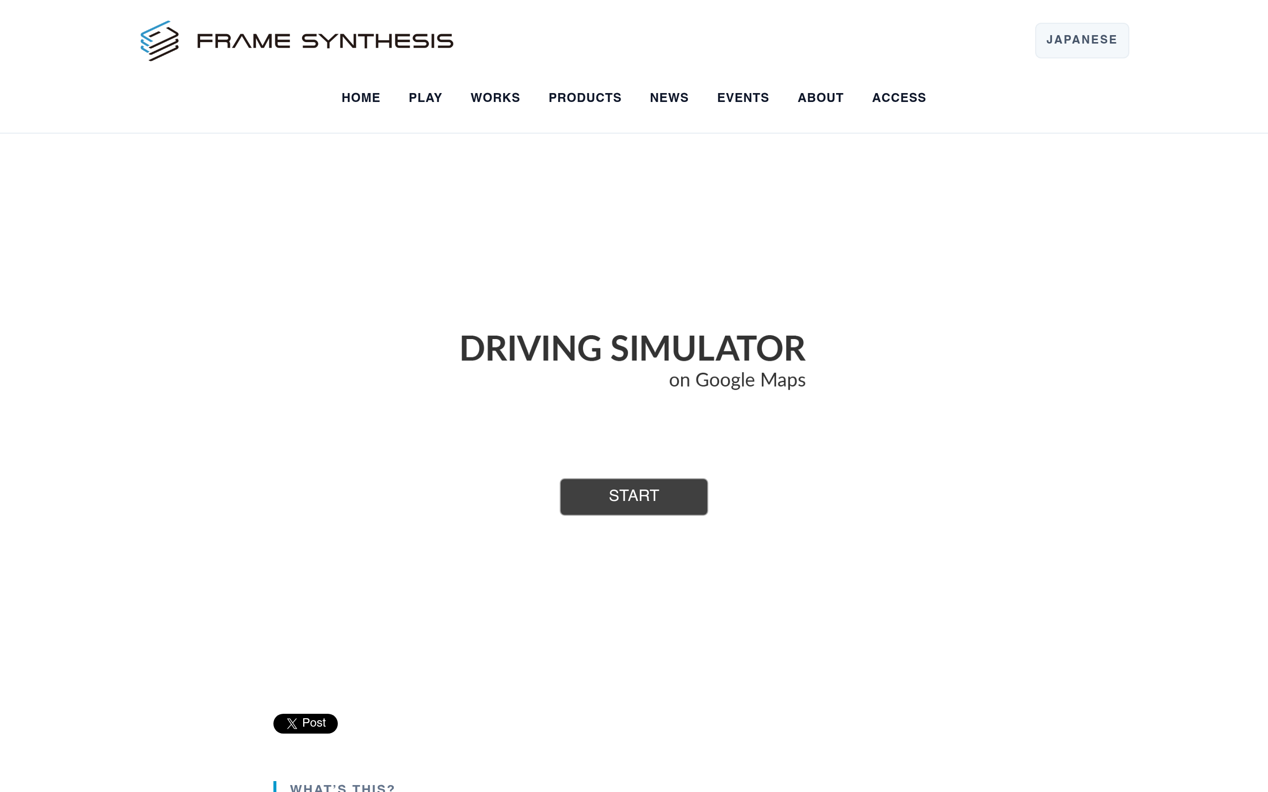 3D Driving Simulator on Google Maps – FrameSynthesis