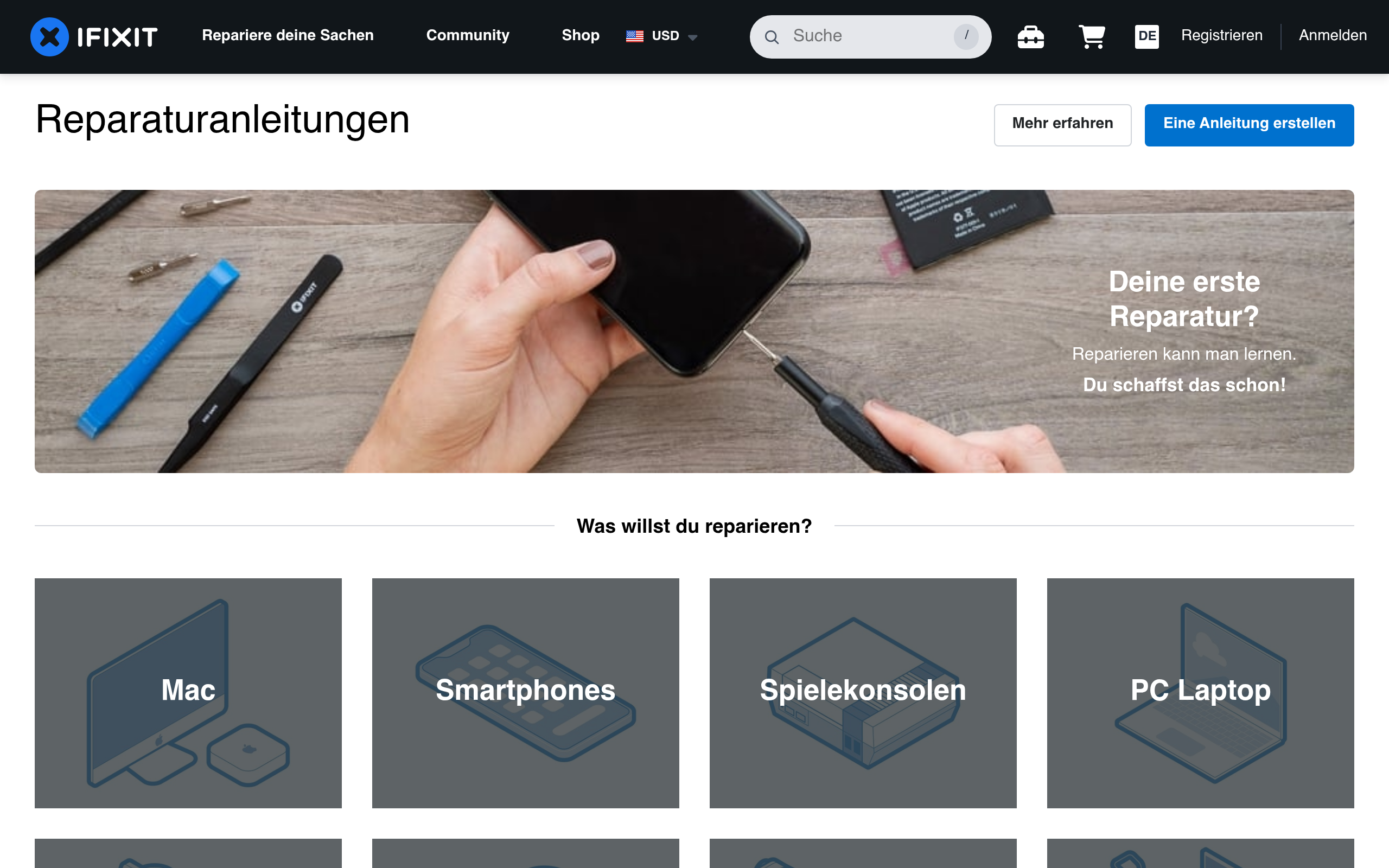 Reparaturanleitungen für alles - iFixit