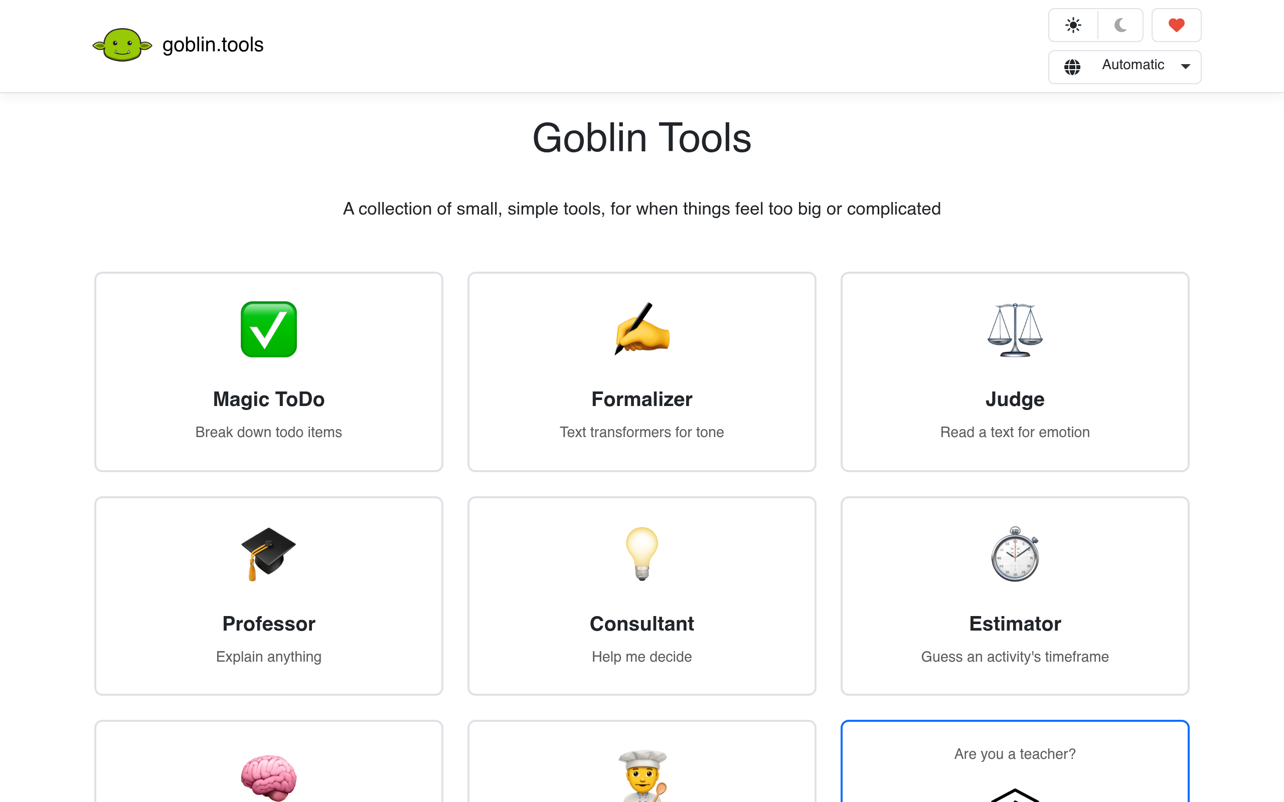 Goblin Tools