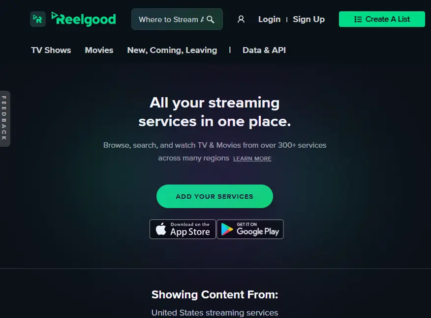 Reelgood - Streaming Guide & Watchlist Tracker