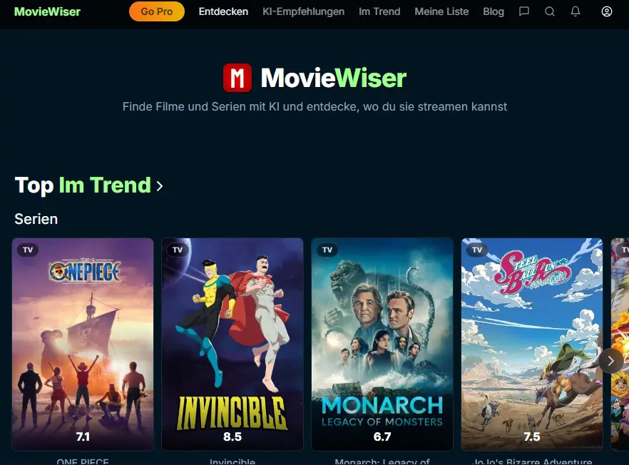 MovieWiser - AI Movie & Series Recommendation Tool